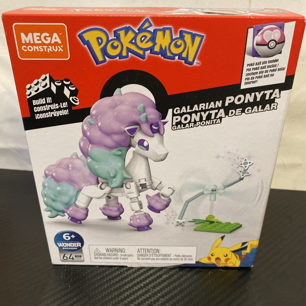 Mega Construx Pokémon:‎ 64pc GALARIAN PONYTA Building Set (2020) #GYG94